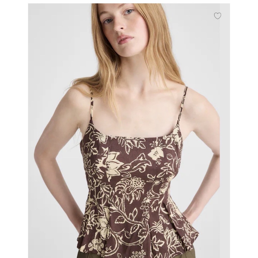 MADEWELL SIZE 2 Darted Peplum Cami Top Oa422